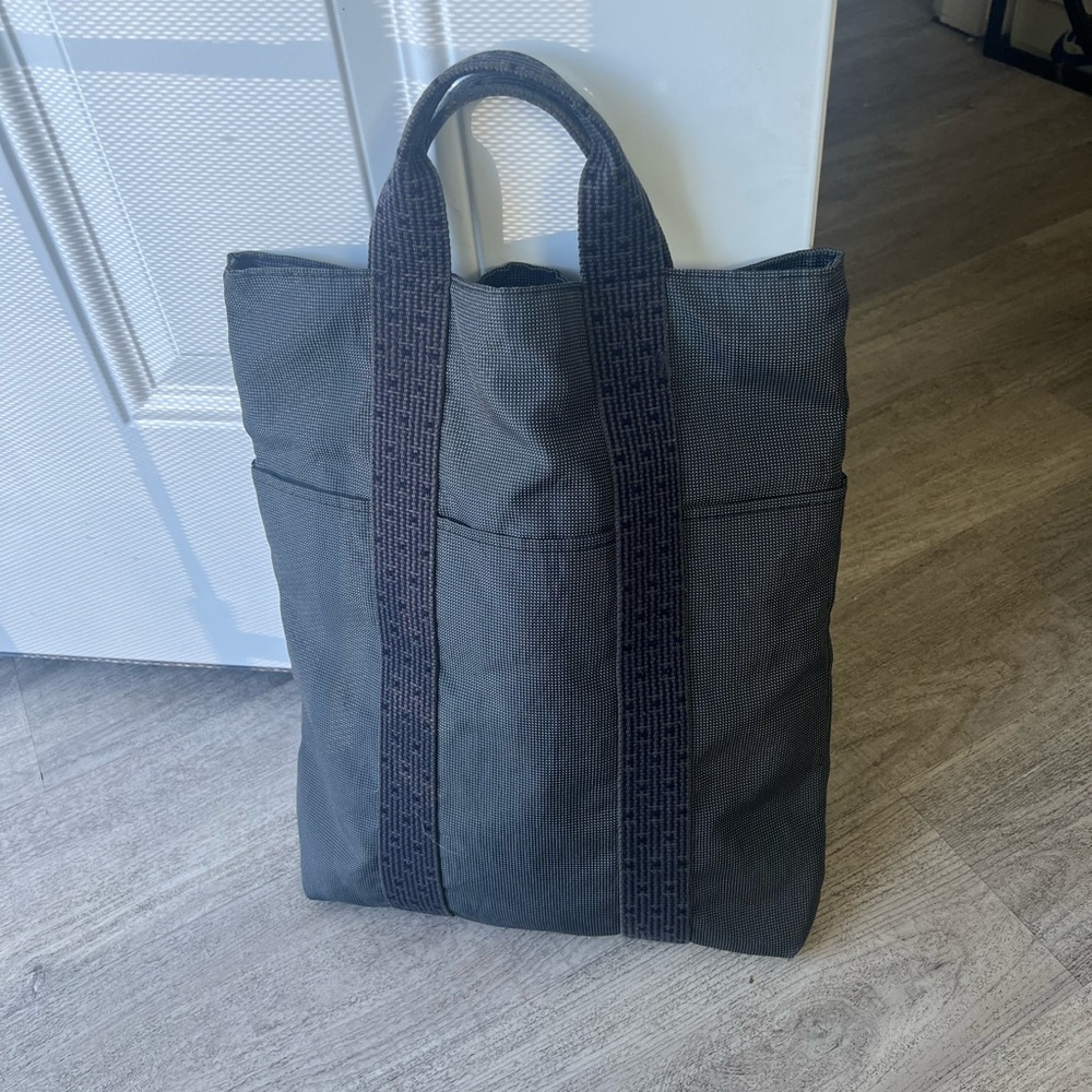 Hermes Tote Bag Yale Line Cabas Nylon Canvas